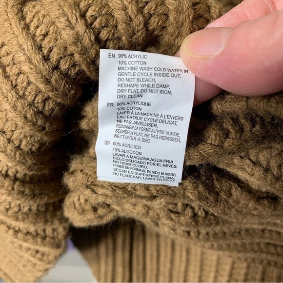 Nwt femme by design NY chunky fisherman brown purple boho open knit sweater sz M - Picture 12 of 12